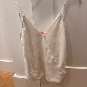 Women's Cream Wrap Top